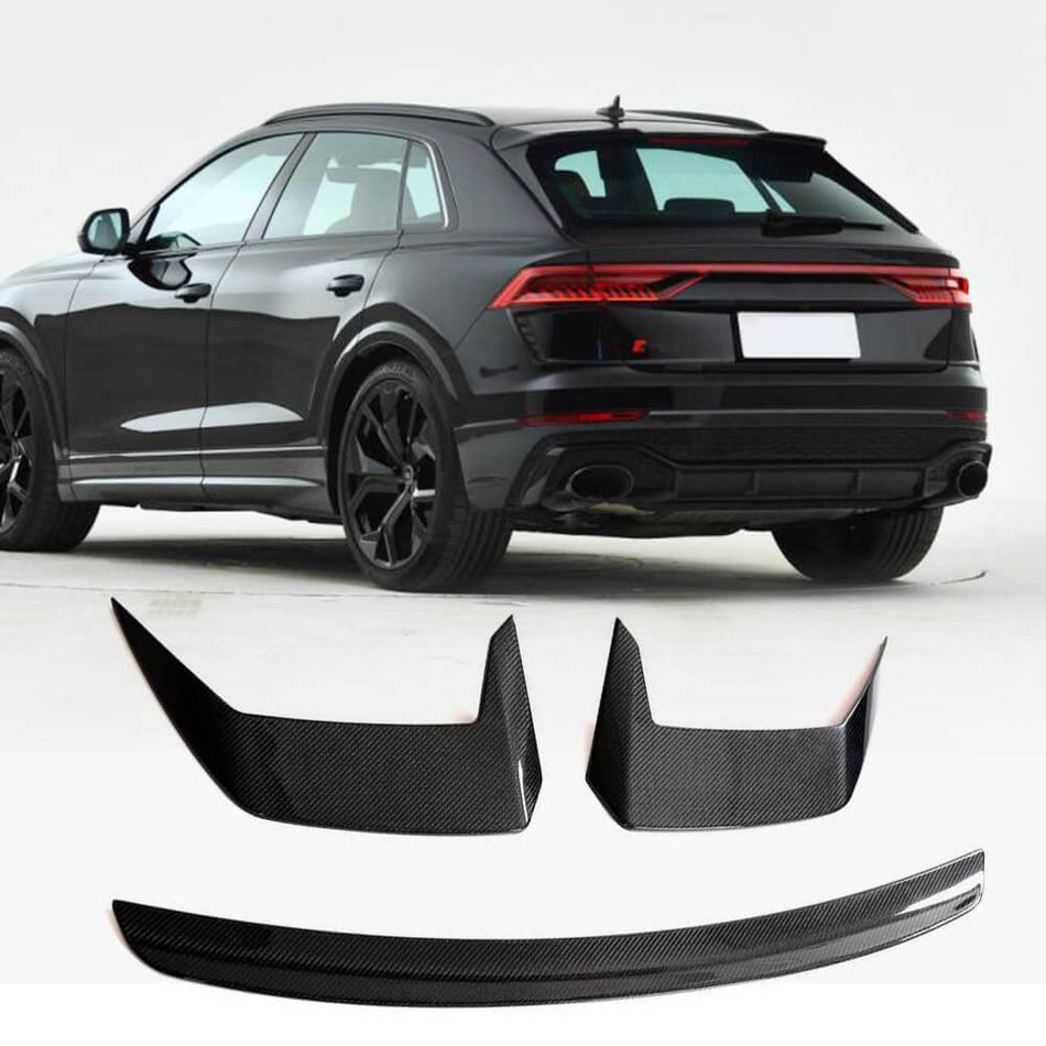 Audi RSQ8 RS Q8 Base Sport Utility 4-Door 2020-2023 Rear Roof Spoiler Carbon Fiber-Ahacarbon