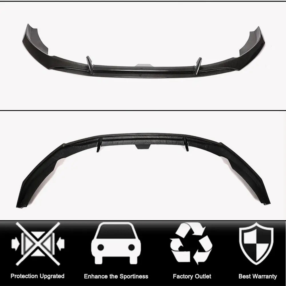 Audi S4 A4 Sline B9 Sedan Facelift 2020 2021 Front Bumper Lip Carbon Fiber-Ahacarbon