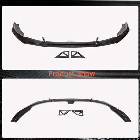 Audi S4 A4 Sline B9 Sedan Facelift 2020 2021 Front Bumper Lip Carbon Fiber-Ahacarbon
