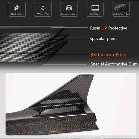 Audi S4 A4 Sline B9 Sedan Facelift 2020-2021 Side Skirts Carbon Fiber-Ahacarbon