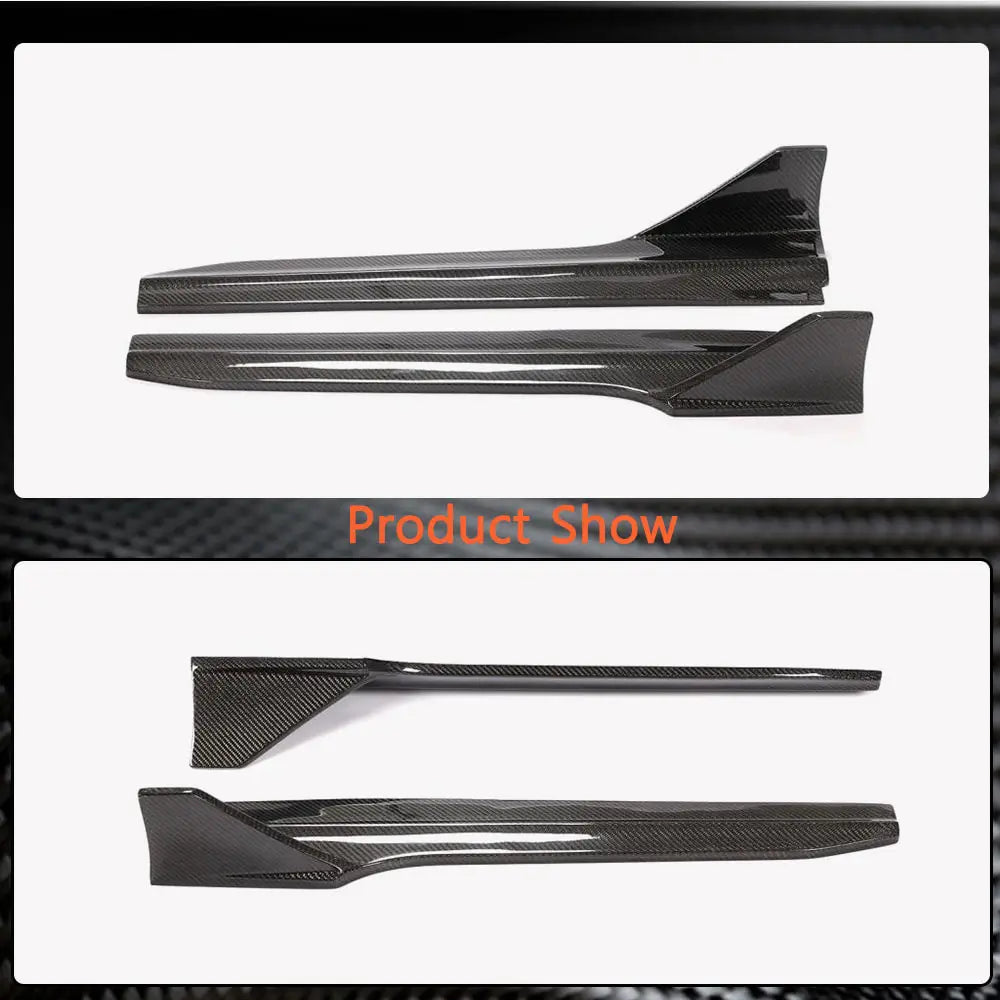 Audi S4 A4 Sline B9 Sedan Facelift 2020-2021 Side Skirts Carbon Fiber-Ahacarbon