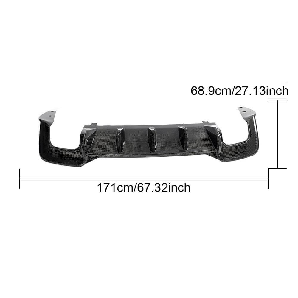 Audi S5 4-Door 2020-2021 Rear Bumper Diffuser Carbon Fiber-Ahacarbon