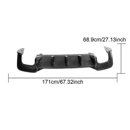 Audi S5 4-Door 2020-2021 Rear Bumper Diffuser Carbon Fiber-Ahacarbon