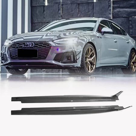 Audi S5 4 Door 2020-2021 Side Skirts Carbon Fiber-Ahacarbon