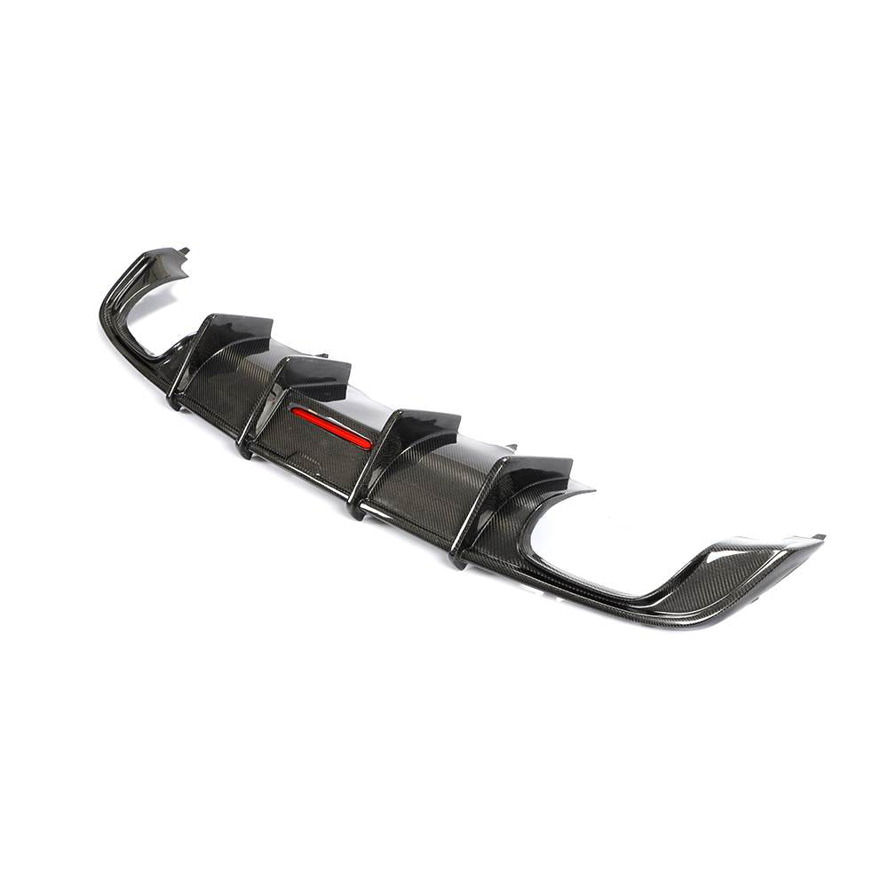 Audi S5 A5 Sline B9 2017-2020 Carbon Fiber Rear Bumper Diffuser Lip With Brake Light-Ahacarbon