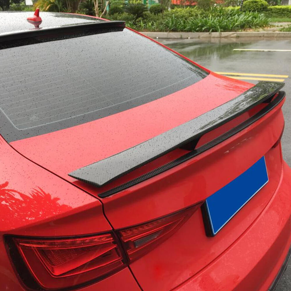 Audi A3 Sline S3 8V 8V.5 Sedan 2014-2020 Rear Roof Spoiler Carbon Fiber-Ahacarbon