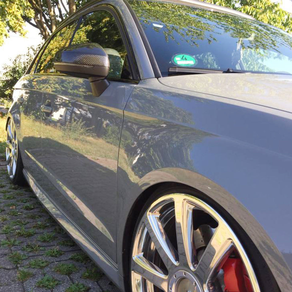 Audi A3 Sline S3 RS3 8V 8V.5 2014-2019 Mirror Covers Replacement Style Carbon Fiber-Ahacarbon