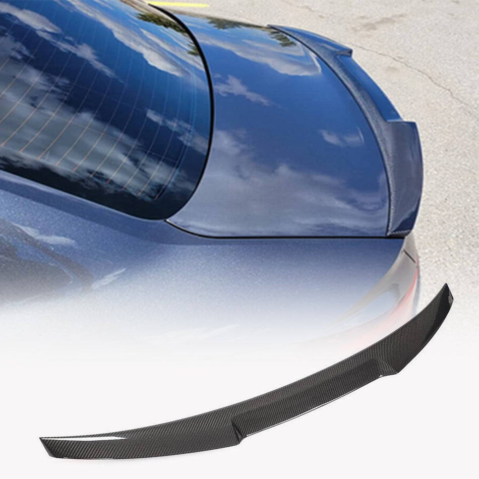 Audi A4 Sline S4 B9 B9.5 Sedan 2017-2023 Rear Trunk Spoiler Carbon Fiber-Ahacarbon