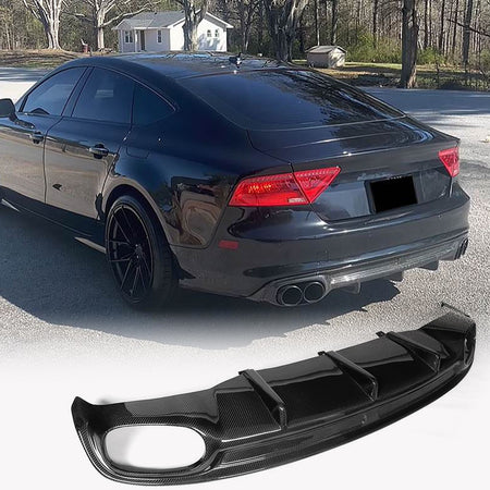 Audi A7 Sline S7 C7 Pre-facelift 2011-2014 Rear Bumper Diffuser Carbon Fiber/FRP-Ahacarbon