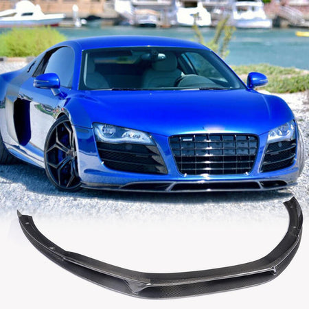 Audi R8 V8 V10 GT Pre-facelift 2008-2015 Front Bumper Lip Carbon Fiber-Ahacarbon