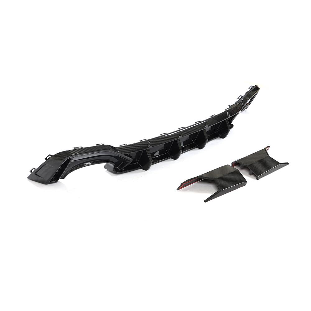 Audi RS6 C8 Avant 2019-2023 Rear Bumper Diffuser Dry Carbon Fiber-Ahacarbon