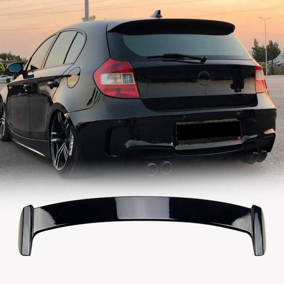 BMW 1 Series E81 E87 2005-2012 Rear Roof Spoiler Glossy Black ABS-Ahacarbon
