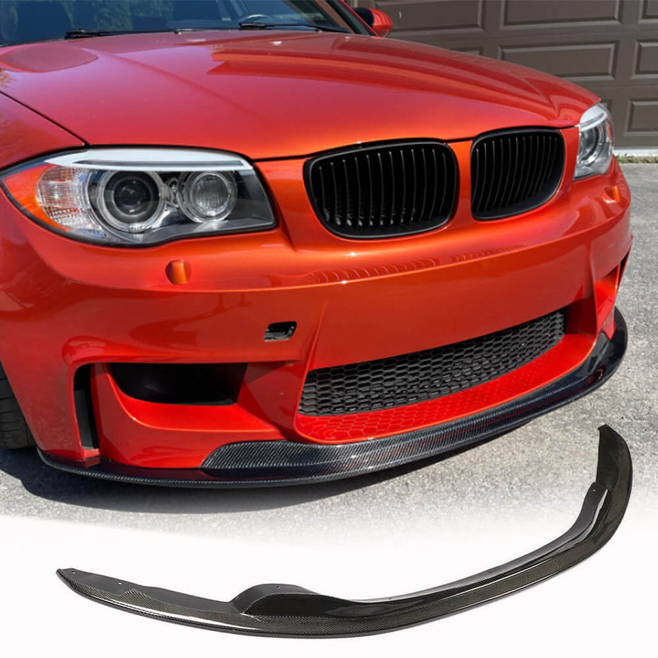 BMW 1 Series E82 1M 2011-2018 Front Bumper Lip Carbon Fiber-Ahacarbon