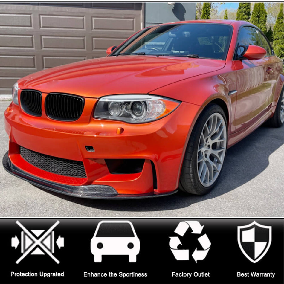 BMW 1 Series E82 1M 2011-2018 Front Bumper Lip Carbon Fiber-Ahacarbon