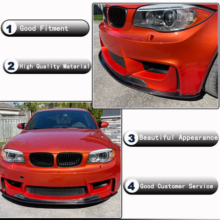 BMW 1 Series E82 1M 2011-2018 Front Bumper Lip Carbon Fiber-Ahacarbon