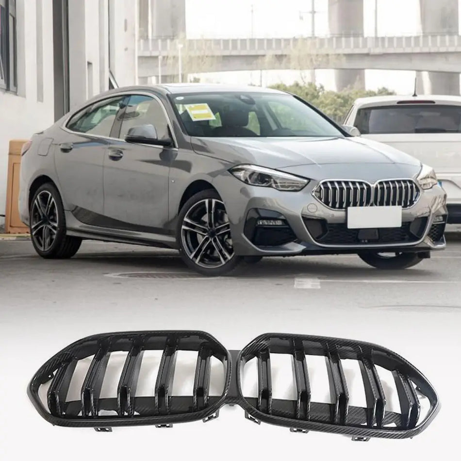 BMW 2 Series F44 220i 228i Sedan 4-Door 2021-2023 Front Grille Dry Carbon Fiber-Ahacarbon