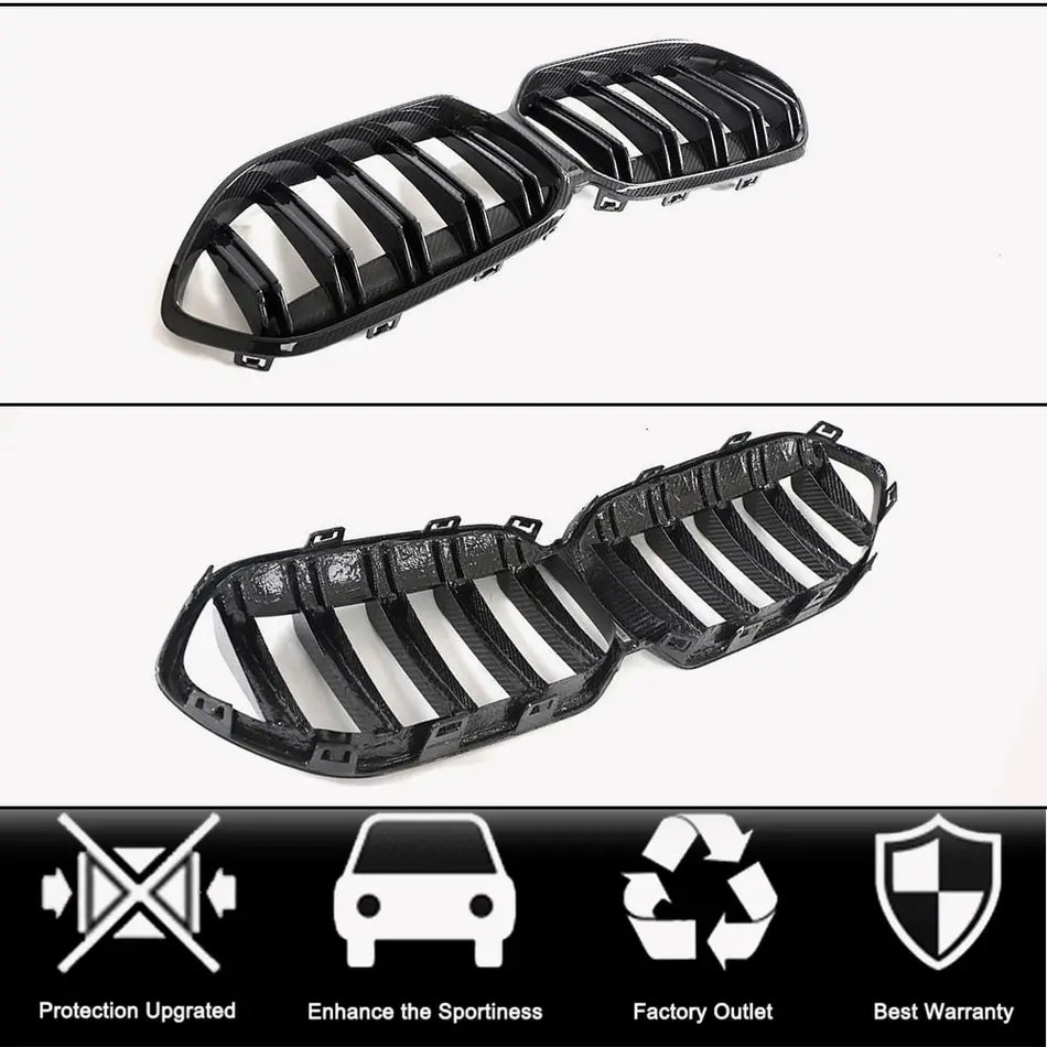 BMW 2 Series F44 220i 228i Sedan 4-Door 2021-2023 Front Grille Dry Carbon Fiber-Ahacarbon