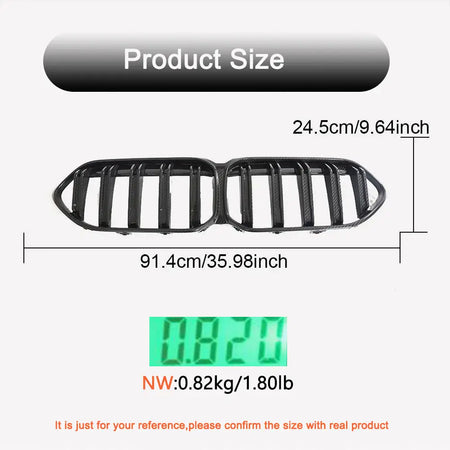 BMW 2 Series F44 220i 228i Sedan 4-Door 2021-2023 Front Grille Dry Carbon Fiber-Ahacarbon