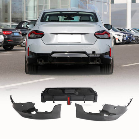 BMW 2 Series G42 220i 230i M240i M Sport 2D 2022UP Rear Bumper Diffuser Carbon Fiber-Ahacarbon