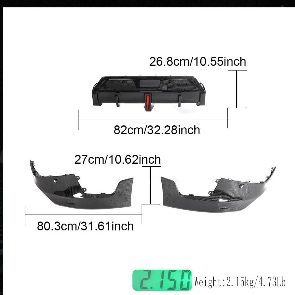 BMW 2 Series G42 220i 230i M240i M Sport 2D 2022UP Rear Bumper Diffuser Carbon Fiber-Ahacarbon