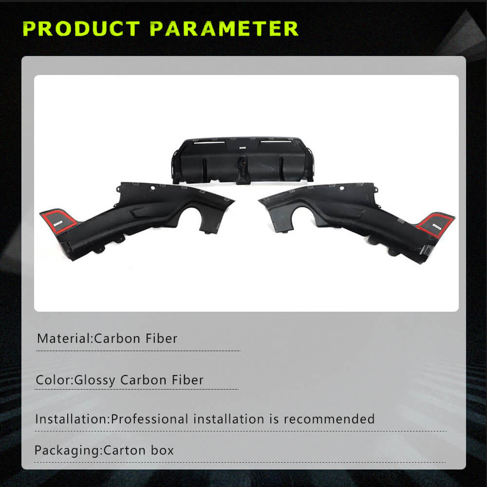 BMW 2 Series G42 220i 230i M240i M Sport 2D 2022UP Rear Bumper Diffuser Carbon Fiber-Ahacarbon
