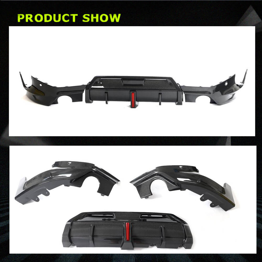 BMW 2 Series G42 220i 230i M240i M Sport 2D 2022UP Rear Bumper Diffuser Carbon Fiber-Ahacarbon
