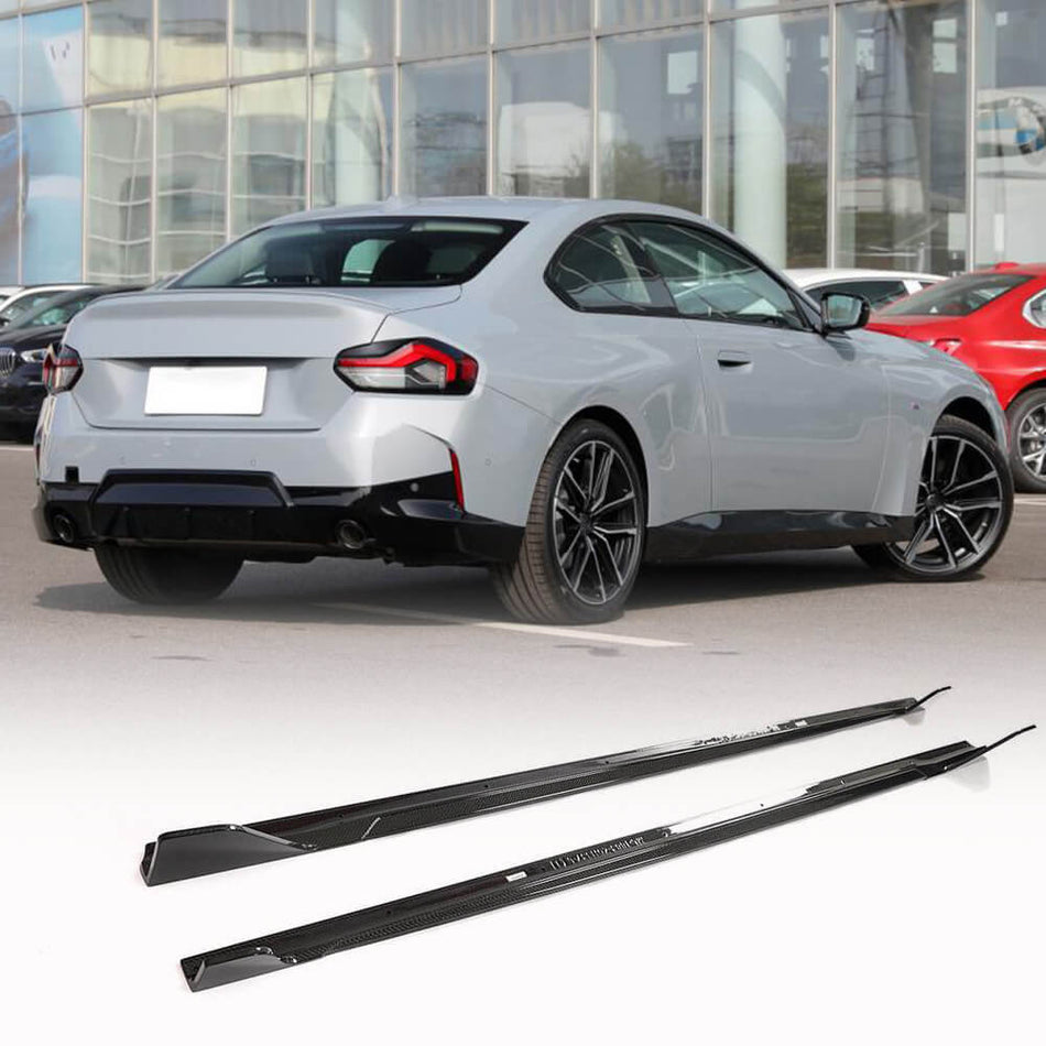 BMW 2 Series G42 220i 230i M Sport M240i 2022-2023 Side Skirt Carbon Fiber-Ahacarbon