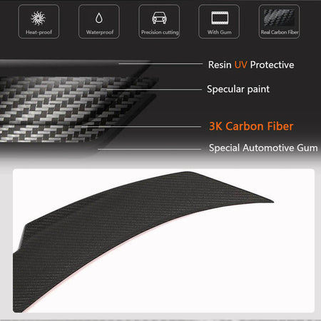 BMW 2 Series G42 G87 M2 Coupe 2-Door 2022+ Rear Trunk Spoiler Carbon Fiber-Ahacarbon