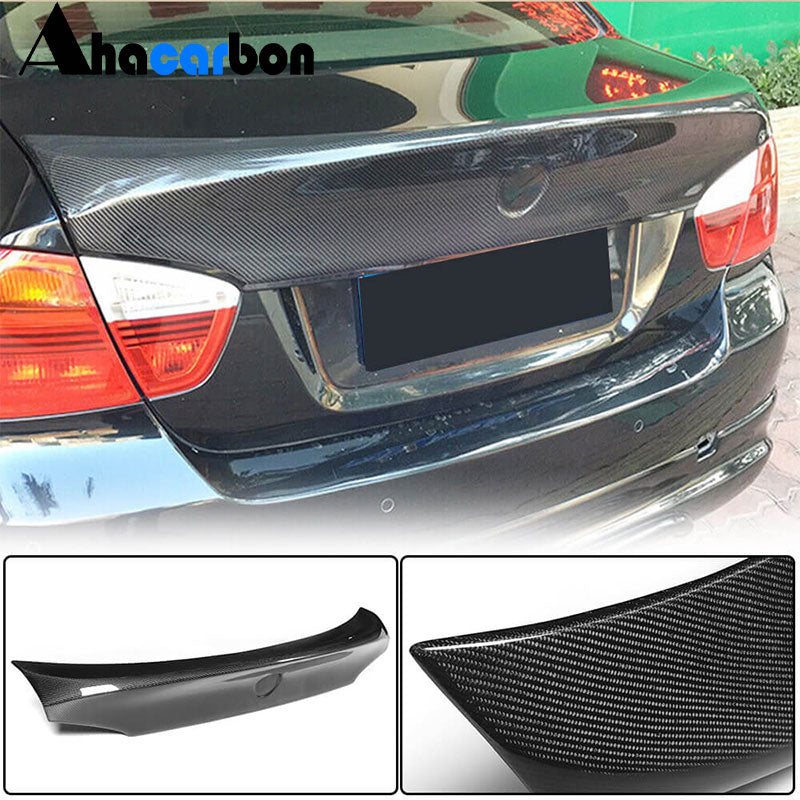 BMW 3 Series E90 Pre-LCI 2005-2008 Rear Trunk Spoiler Carbon Fiber-Ahacarbon