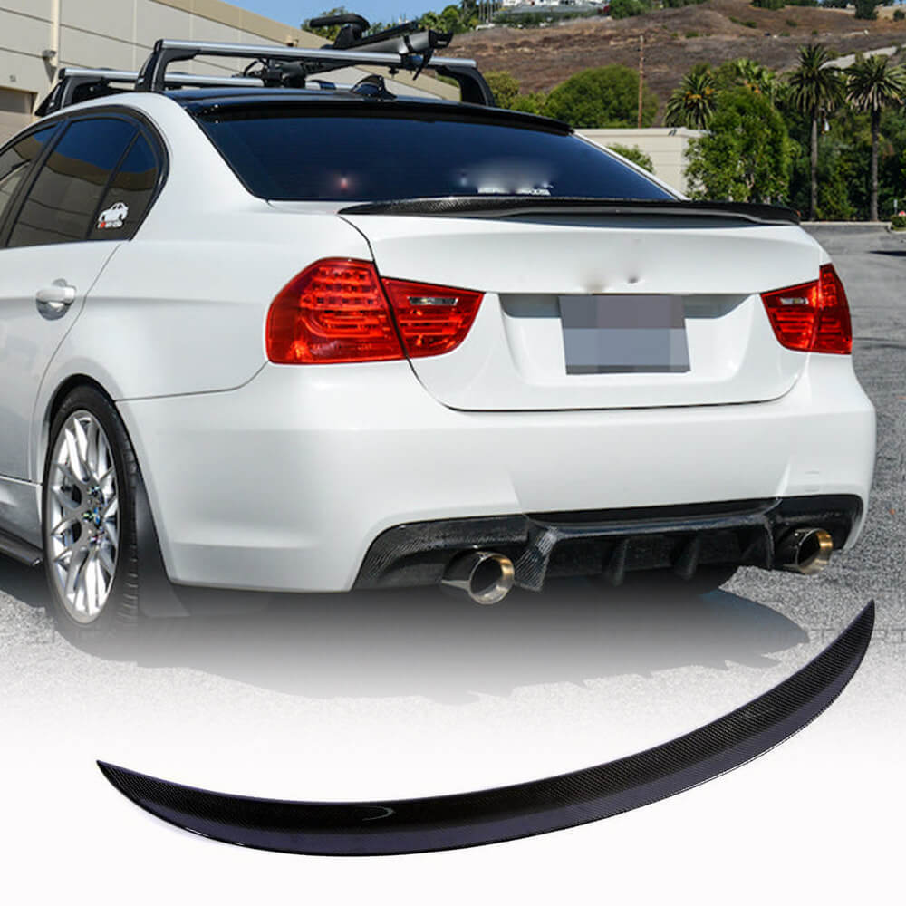 BMW 3 Series E90 M3 2005-2012 Rear Trunk Spoiler Carbon Fiber-Ahacarbon