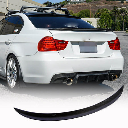 BMW 3 Series E90 M3 2005-2012 Rear Trunk Spoiler Carbon Fiber-Ahacarbon
