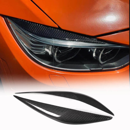 BMW 3 Series F30 2012-2018 Headlight Eyebrows Carbon Fiber-Ahacarbon