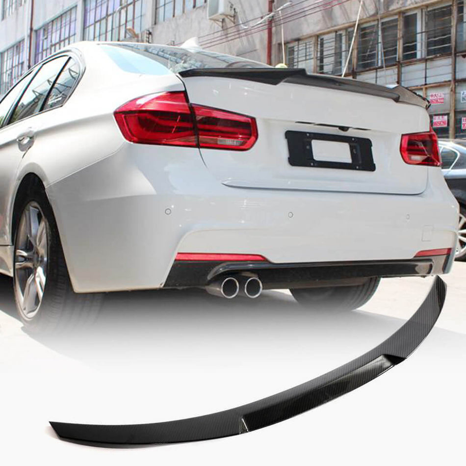 BMW 3 Series F30 F35 2012-2019 Rear Trunk Spoiler Dry Carbon Fiber-Ahacarbon