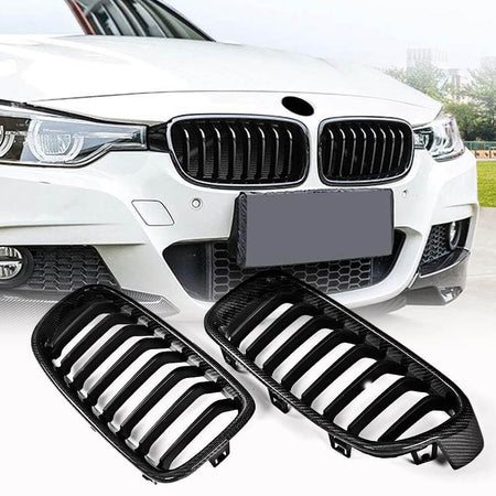 BMW 3 Series F30 F35 Sedan 4-Door 2013-2018 Front Grille Carbon Fiber-Ahacarbon