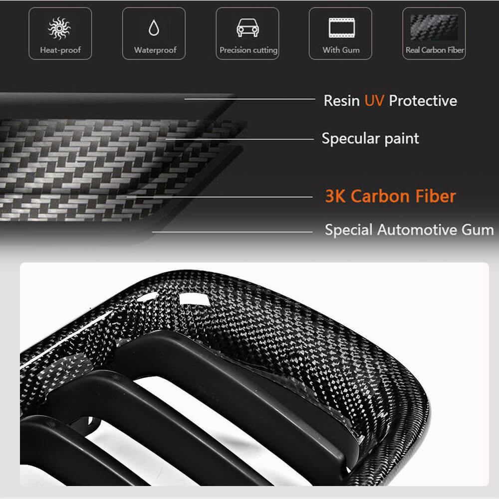 BMW 3 Series F30 F35 Sedan 4-Door 2013-2018 Front Grille Carbon Fiber-Ahacarbon