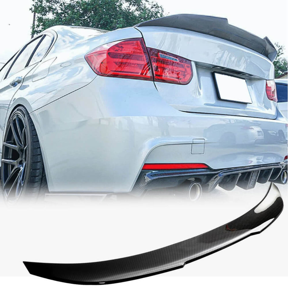 BMW 3 Series F30 F35 2012-2019 Rear Trunk Spoiler Dry Carbon Fiber-Ahacarbon