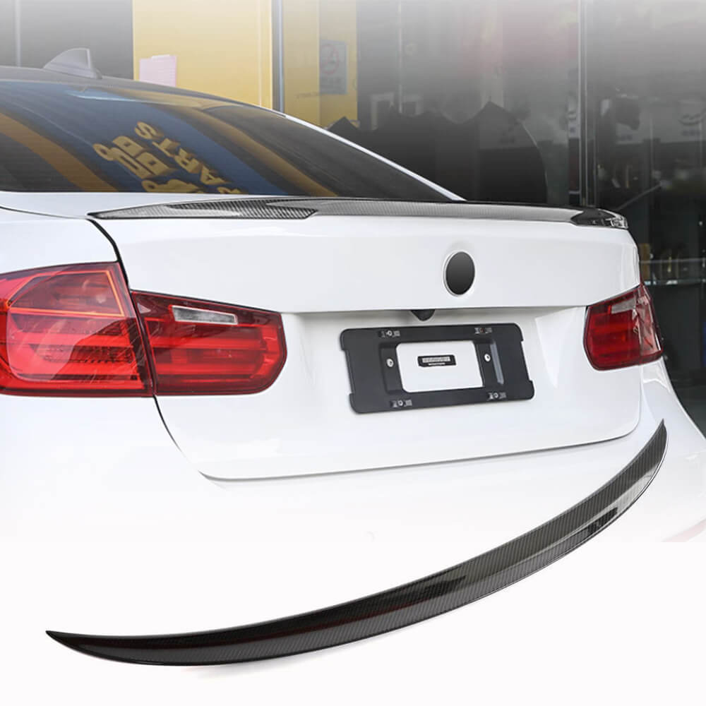 BMW 3 Series F30 F35 F80 M3 Sedan 4-Door 2012-2019 Rear Trunk Spoiler Dry Carbon Fiber-Ahacarbon