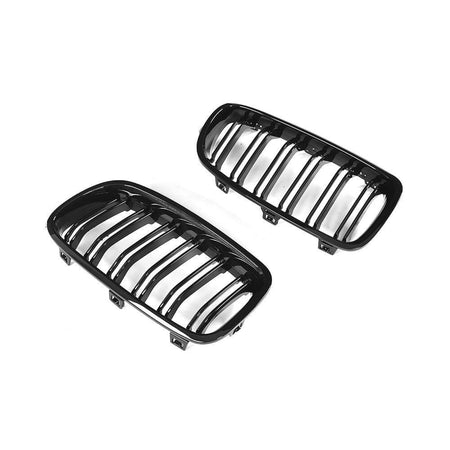 BMW 3 Series F30 F35 Sedan 4-Door 2012-2018 Front Grille Glossy Black ABS-Ahacarbon