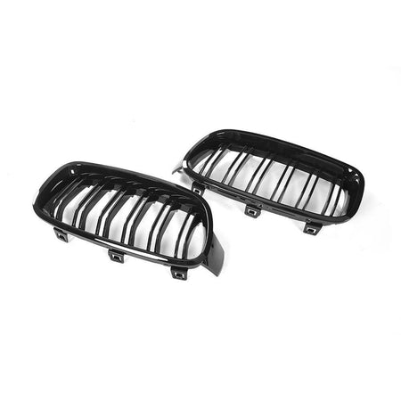 BMW 3 Series F30 F35 Sedan 4-Door 2012-2018 Front Grille Glossy Black ABS-Ahacarbon