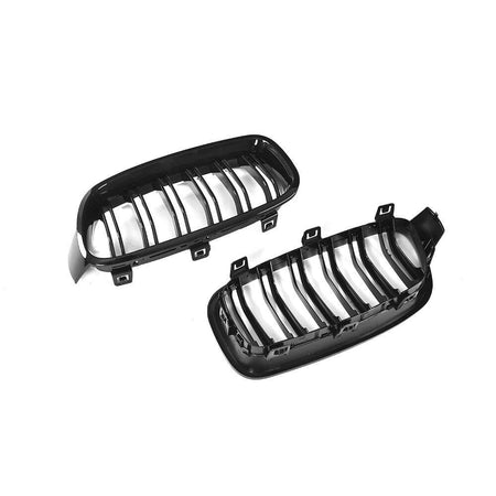 BMW 3 Series F30 F35 Sedan 4-Door 2012-2018 Front Grille Glossy Black ABS-Ahacarbon