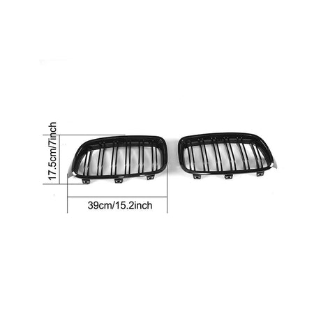 BMW 3 Series F30 F35 Sedan 4-Door 2012-2018 Front Grille Glossy Black ABS-Ahacarbon