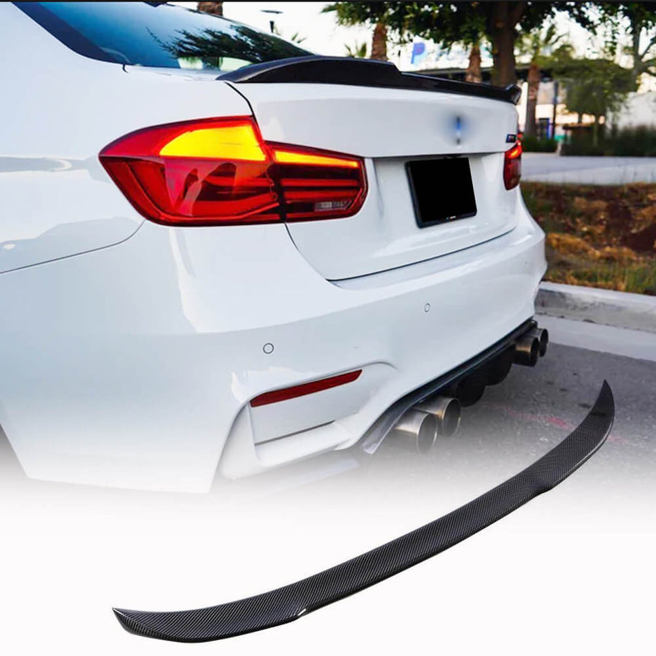 For BMW 3 Series F30 F80 Carbon Fiber Rear Trunk Spoiler Boot Wing Lip Car Spoiler | 316i 318i 320i 328i 330i 335i 340i M3-Ahacarbon