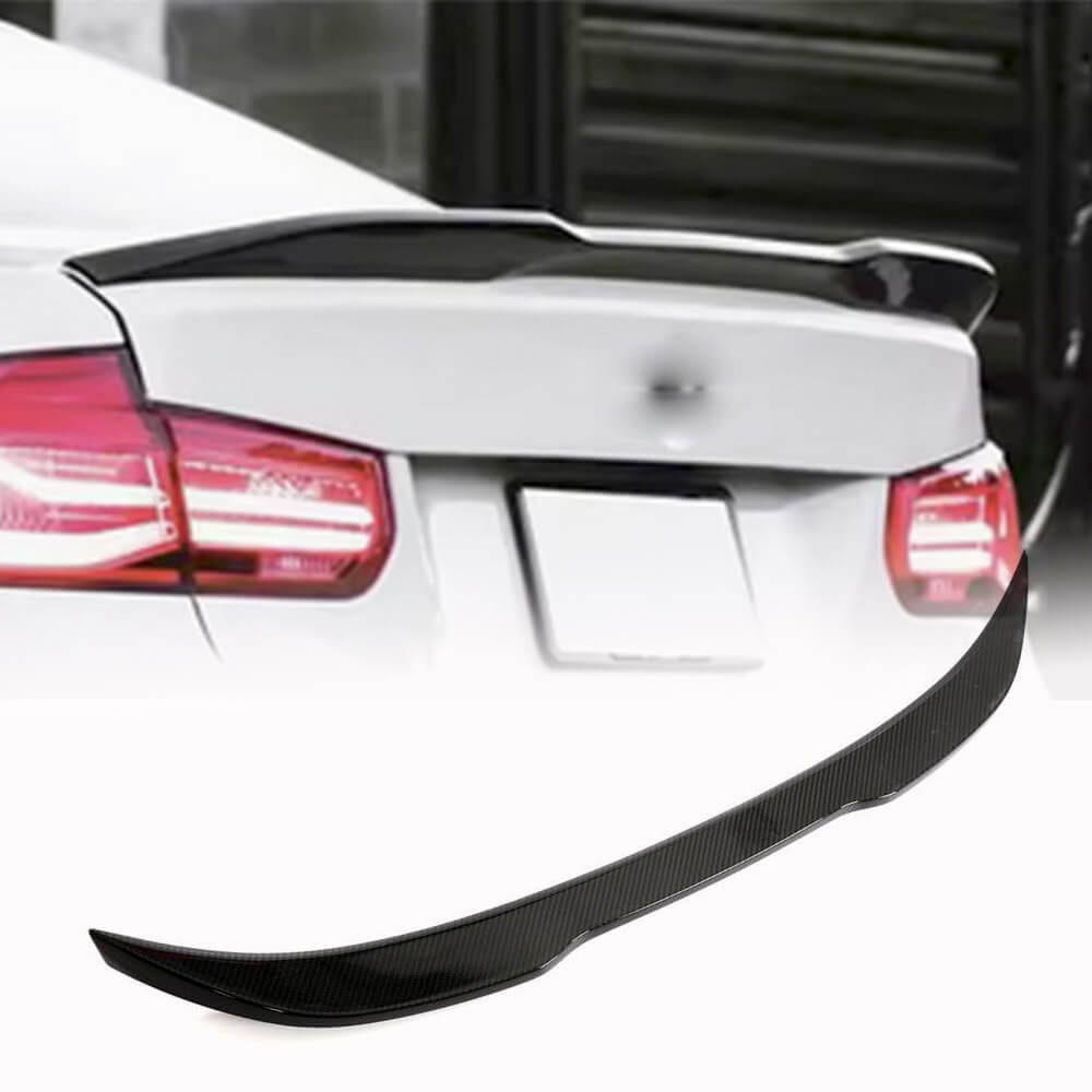 BMW 3 Series F30 F35 F80 M3 Sedan 4-Door 2012-2019 Rear Trunk Spoiler Dry Carbon Fiber-Ahacarbon