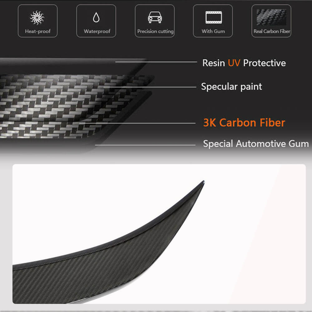 BMW 3 Series F30 F35 F80 M3 Sedan 4-Door 2012-2019 Rear Trunk Spoiler Dry Carbon Fiber-Ahacarbon