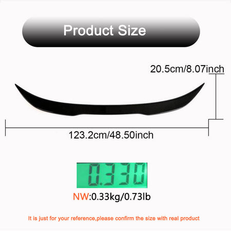 BMW 3 Series F30 F35 F80 M3 Sedan 4-Door 2012-2019 Rear Trunk Spoiler Dry Carbon Fiber-Ahacarbon
