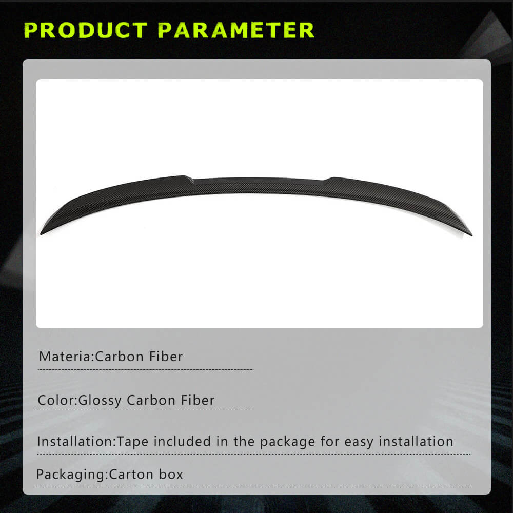 BMW 3 Series G20 320i 330i 330e M Sport Sedan 4-Door 2019-2022 Rear Trunk Spoiler Carbon Fiber-Ahacarbon