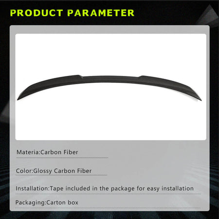 BMW 3 Series G20 320i 330i 330e M Sport Sedan 4-Door 2019-2022 Rear Trunk Spoiler Carbon Fiber-Ahacarbon