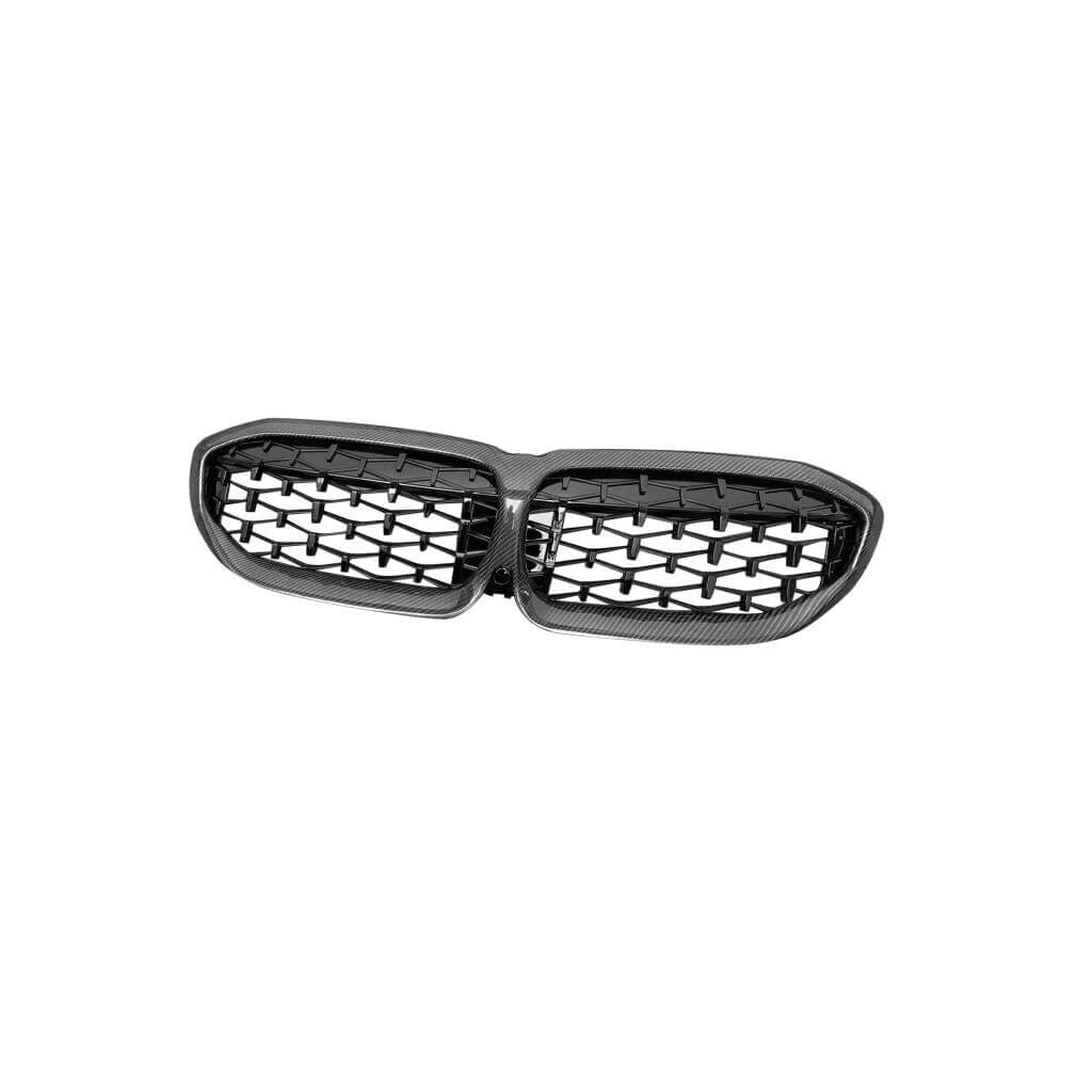 BMW 3 Series G20 G28 320i 330i 2019-2021 Carbon Fiber Front Hood Kidney Grill-Ahacarbon