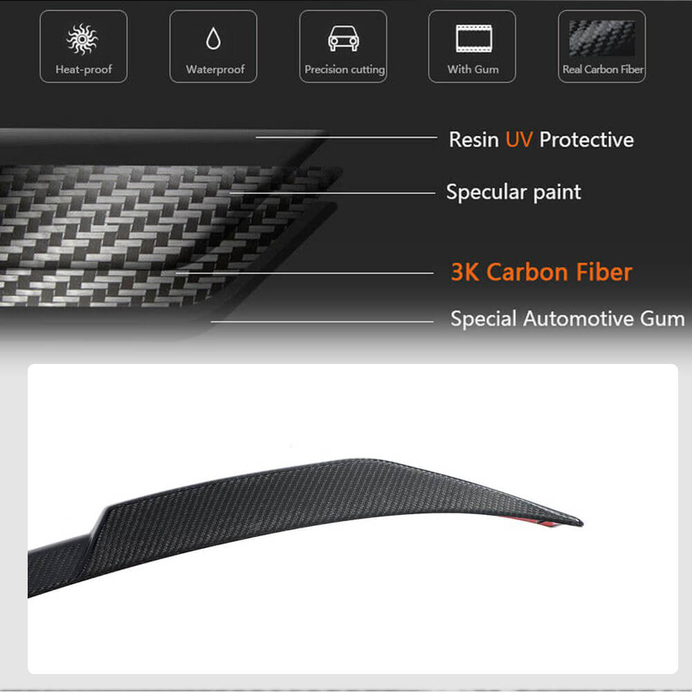 BMW 3 Series G20 G28 320i 330i M Sport Sedan 4-Door 2020-2023 Rear Trunk Spoiler Carbon Fiber-Ahacarbon
