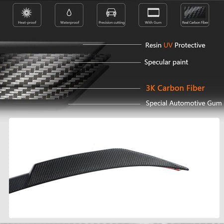 BMW 3 Series G20 G28 320i 330i M Sport Sedan 4-Door 2020-2023 Rear Trunk Spoiler Carbon Fiber-Ahacarbon